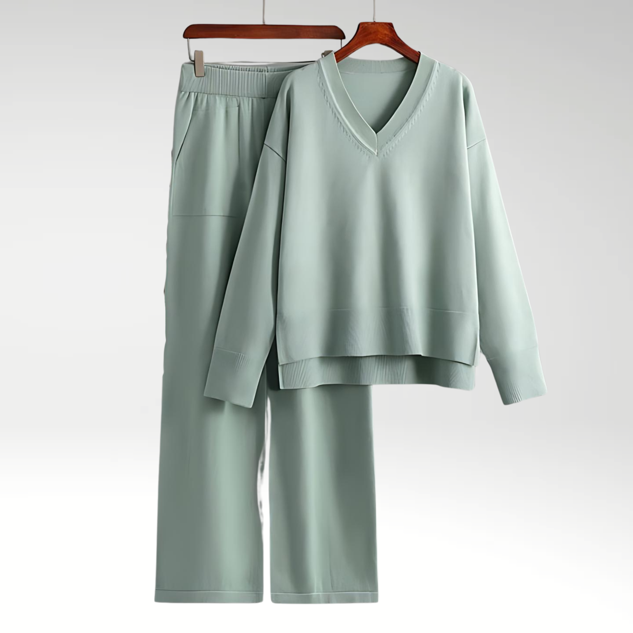 Lenoir™ | Luxe V-Neck Two Piece Set