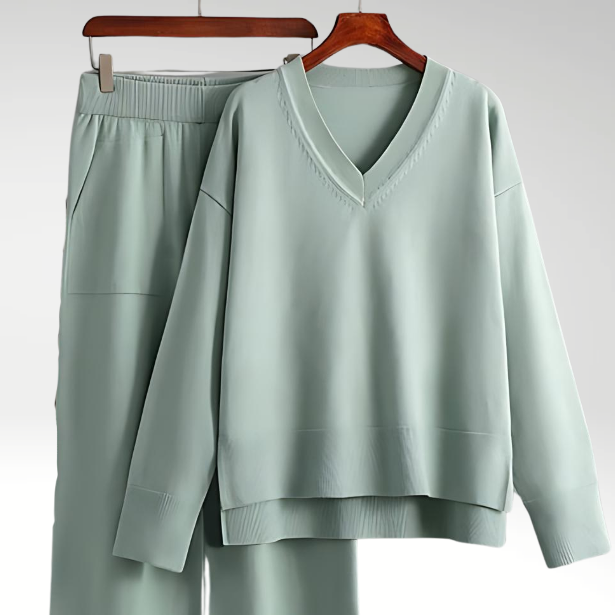 Lenoir™ | Luxe V-Neck Two Piece Set