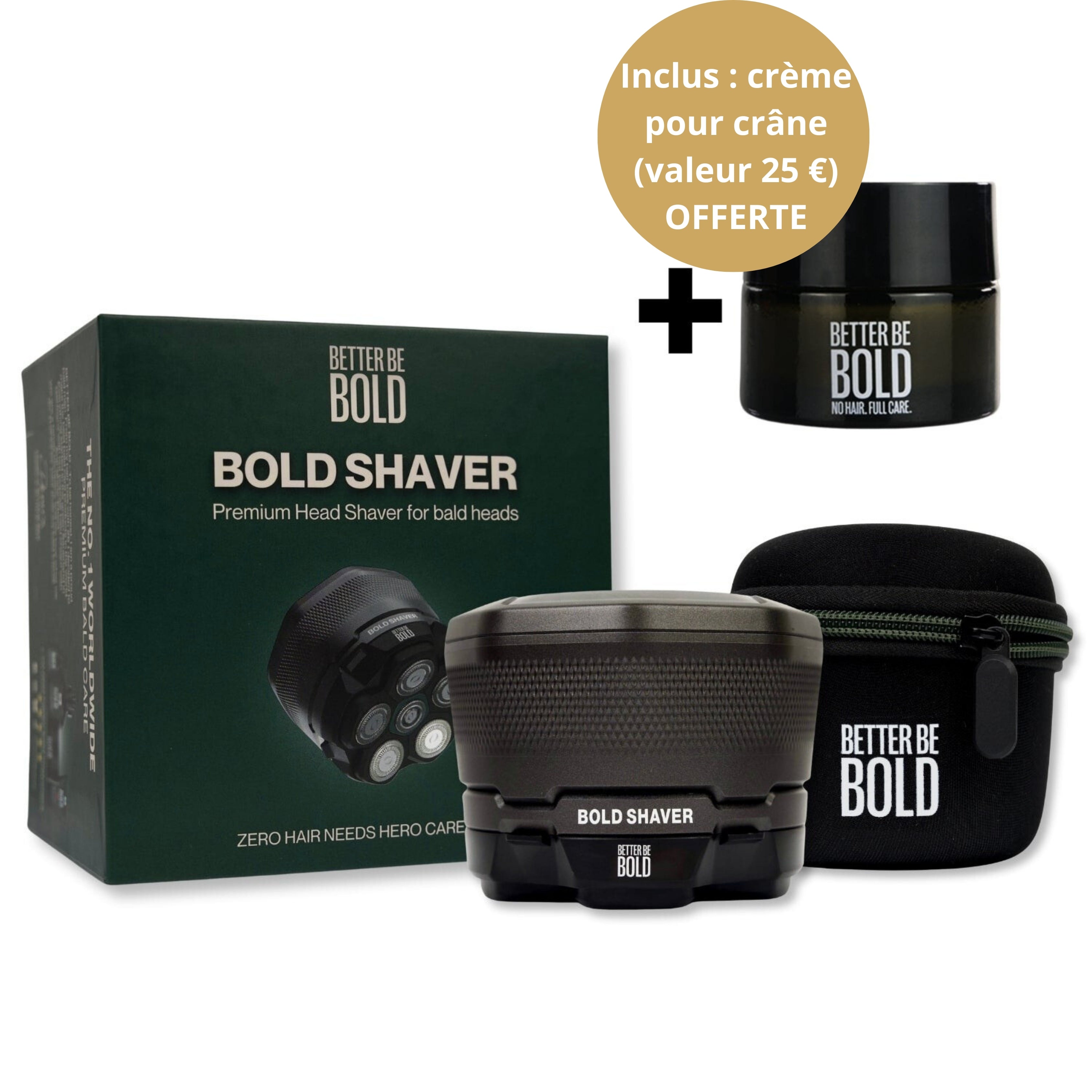 Rasoir Crâne avec crème soin (25 € offerte) | BOLD SHAVER Premium