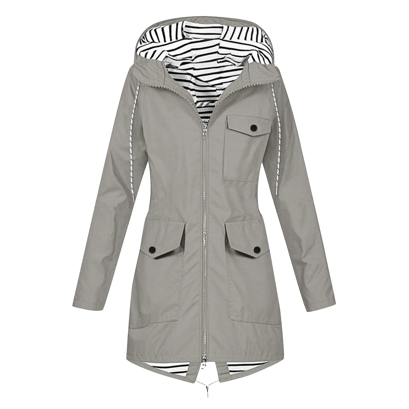 Élodie™ – Veste de Pluie Élégante à Capuche