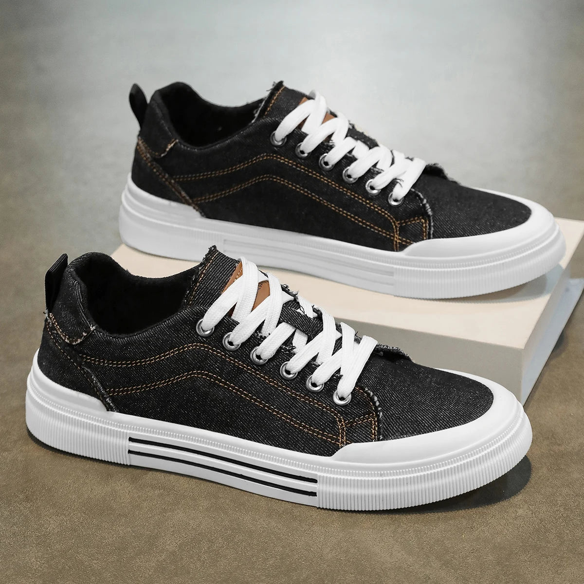 Maxence™ – Sneakers en toile denim