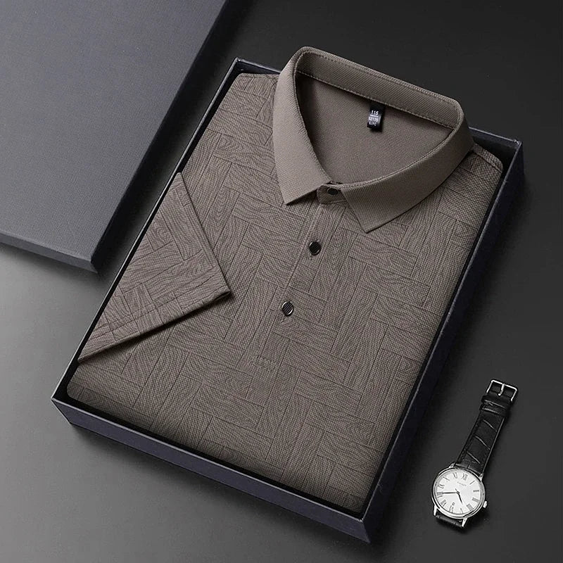 Elvio™ – Polo Élégance Embossée pour Hommes