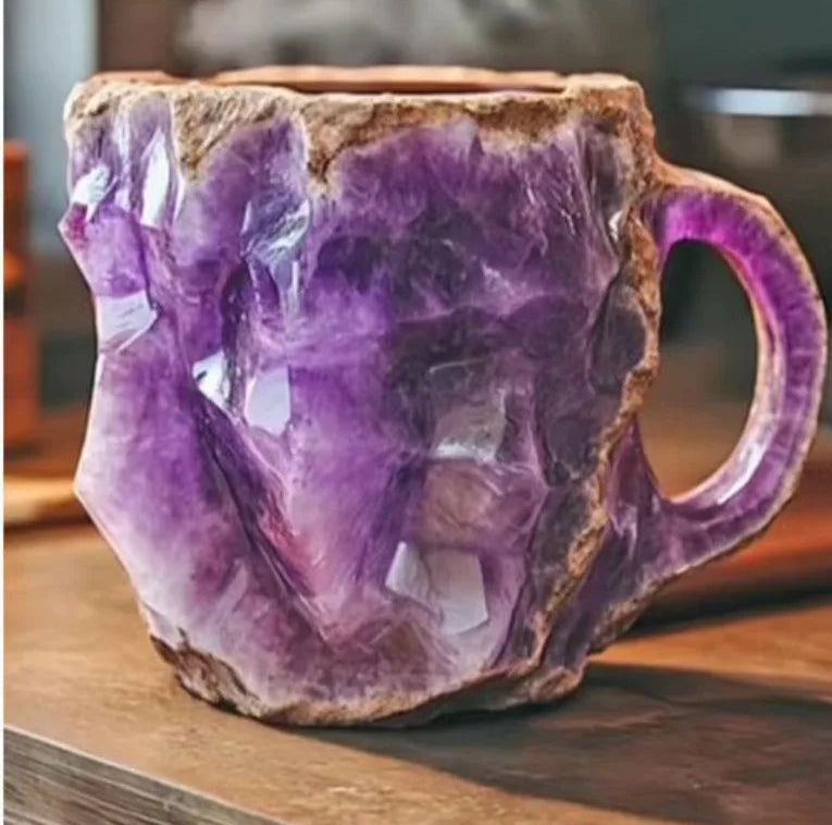 Âme de Cristal™ - Tasse artisanale en pierre minérale naturelle