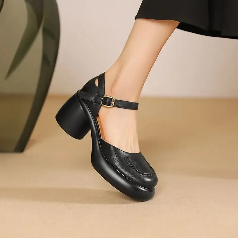 Anaïs™ – Escarpins Mary Jane en cuir doux