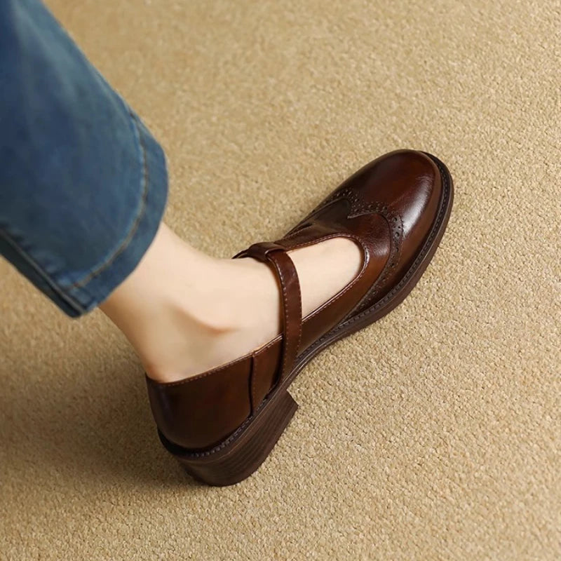 Juliette™ – Mocassins Mary Jane en cuir lisse