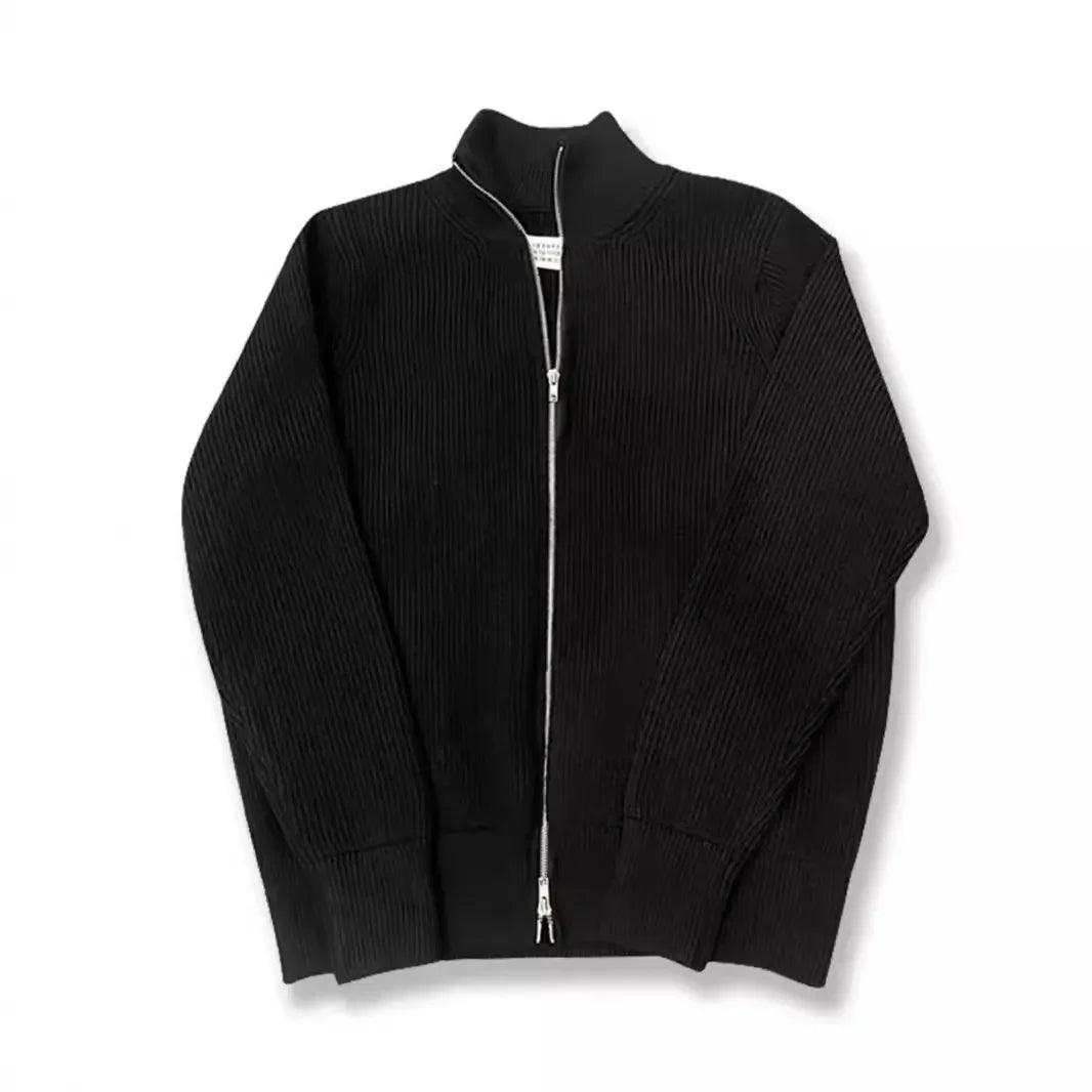 Adrien™ – Cardigan zippé à col montant