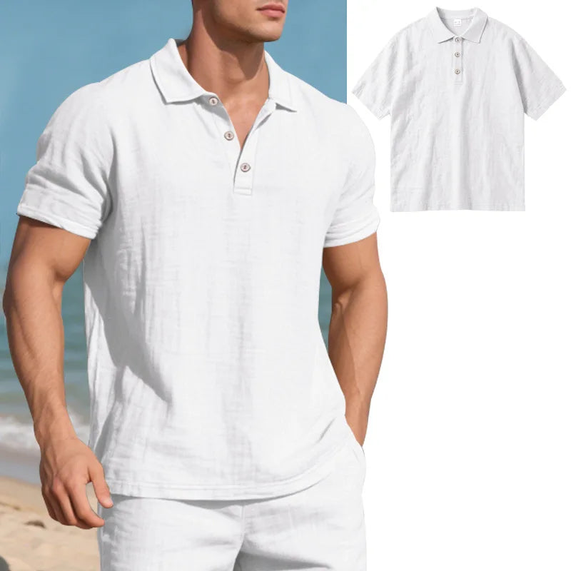 Polo en lin pour homme – L’élégance au naturel, même sous le soleil