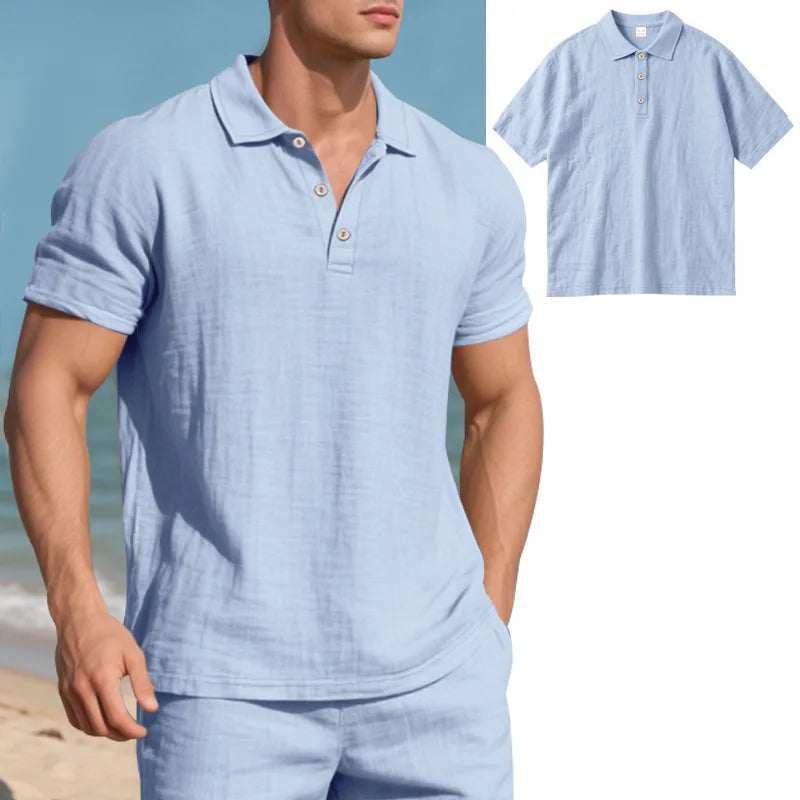 Polo en lin pour homme – L’élégance au naturel, même sous le soleil