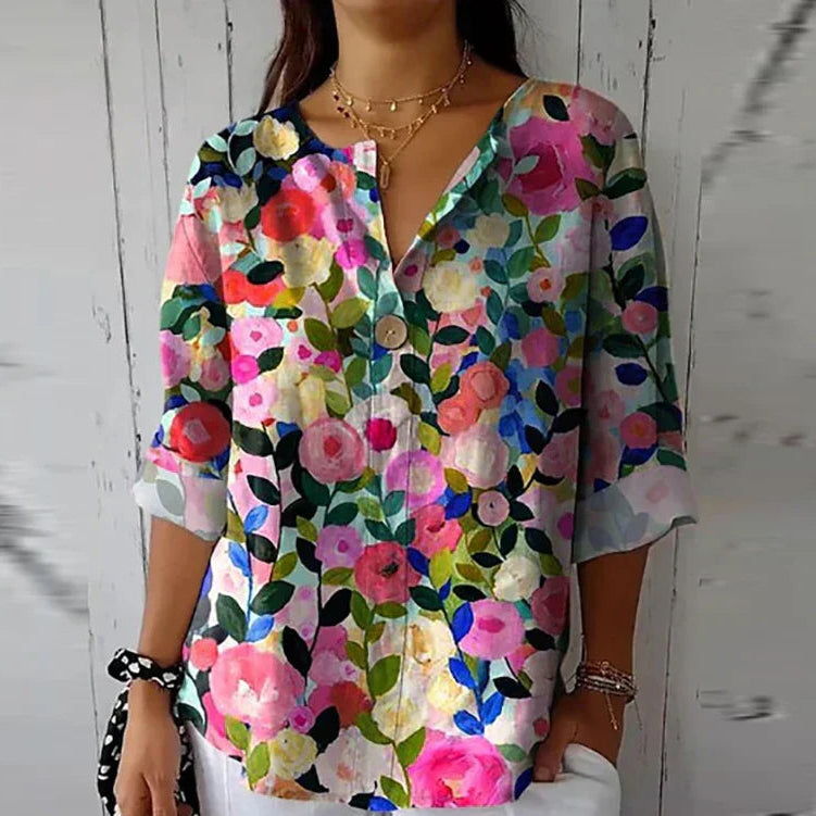 Callie™ – Blouse fleurie décontractée