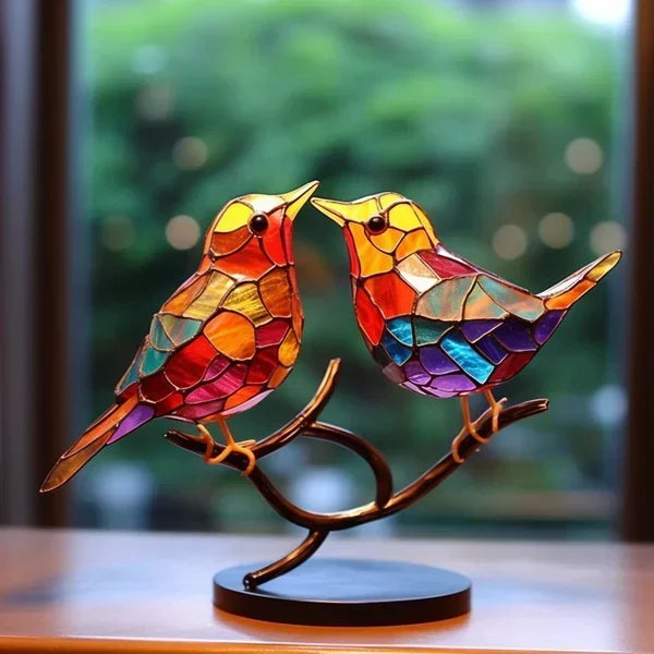 Birdy - Oiseaux En Verre Coloré Pour Une Décoration Intérieure Raffinée