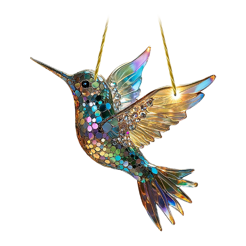 Attrape-soleil Colibri fait main – Décoration artisanale en verre de mon atelier