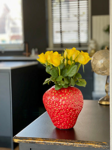 Vase Fraise fait main – Pièce artisanale unique de mon atelier