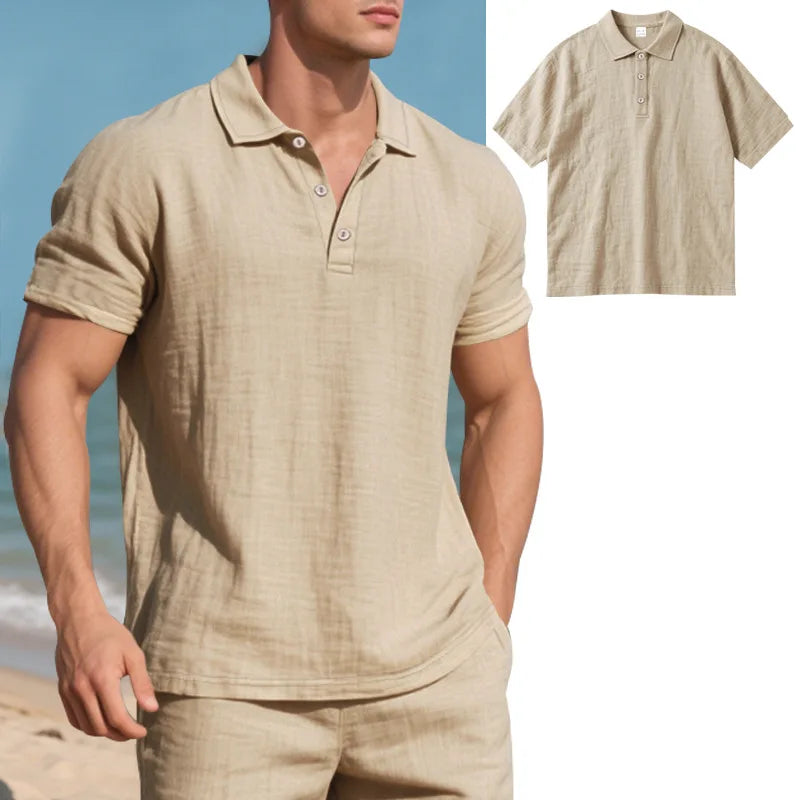 Polo en lin pour homme – L’élégance au naturel, même sous le soleil