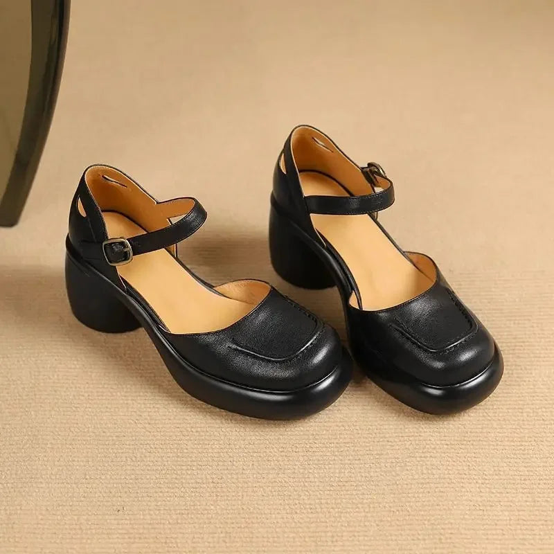 Anaïs™ – Escarpins Mary Jane en cuir doux