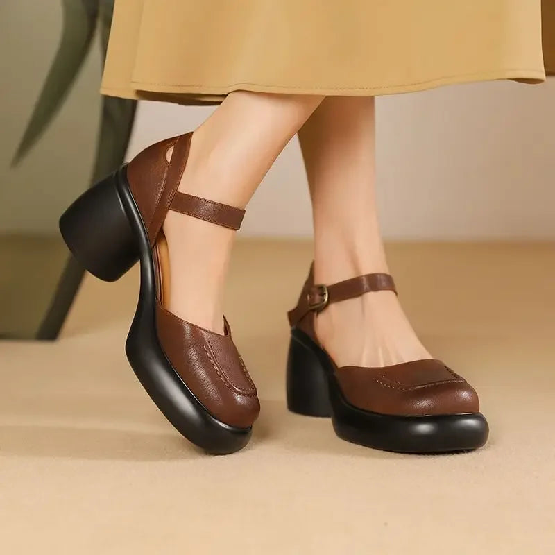 Anaïs™ – Escarpins Mary Jane en cuir doux