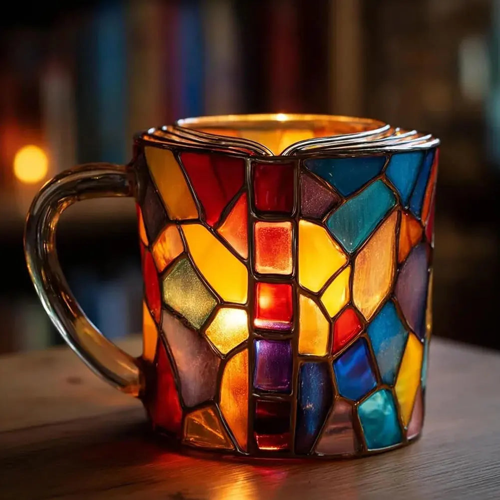 Bibliothèque Enchantée™ – Tasse en verre 3D pour amoureux des livres