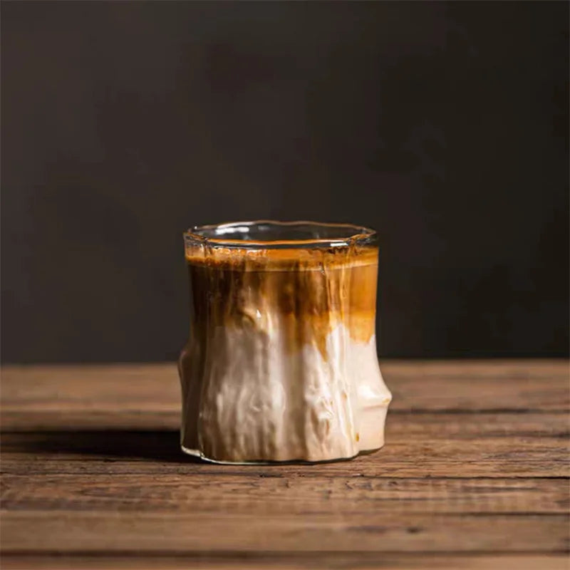 Verre Tronc d’Arbre – Design soufflé à la main, unique et artisanal