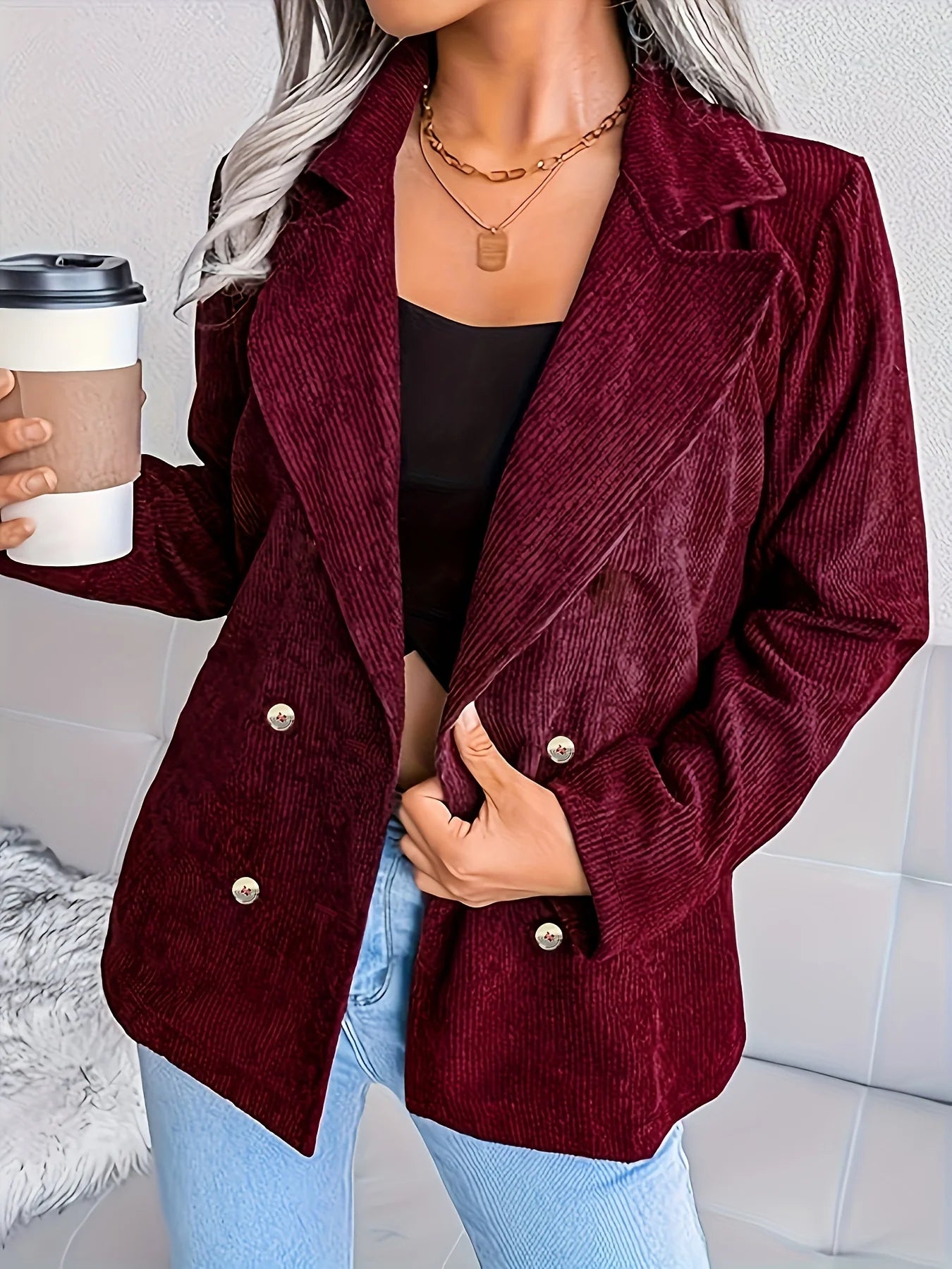 Clara™ – Blazer en velours côtelé