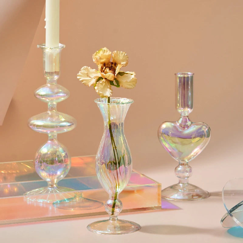 Bougeoirs & Vases en Cristal – Œuvres soufflées à la main