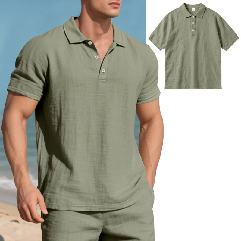 Polo en lin pour homme – L’élégance au naturel, même sous le soleil