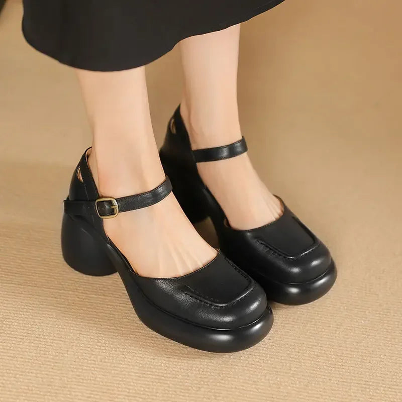 Anaïs™ – Escarpins Mary Jane en cuir doux