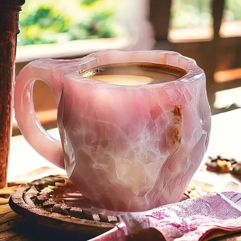 Âme de Cristal™ - Tasse artisanale en pierre minérale naturelle