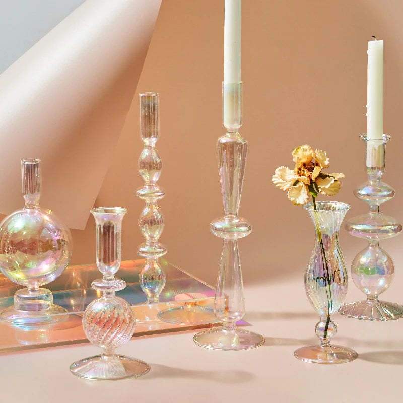 Bougeoirs & Vases en Cristal – Œuvres soufflées à la main