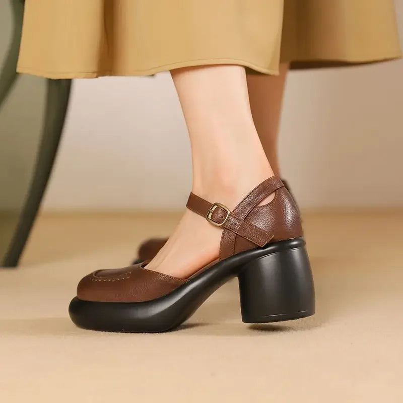 Anaïs™ – Escarpins Mary Jane en cuir doux