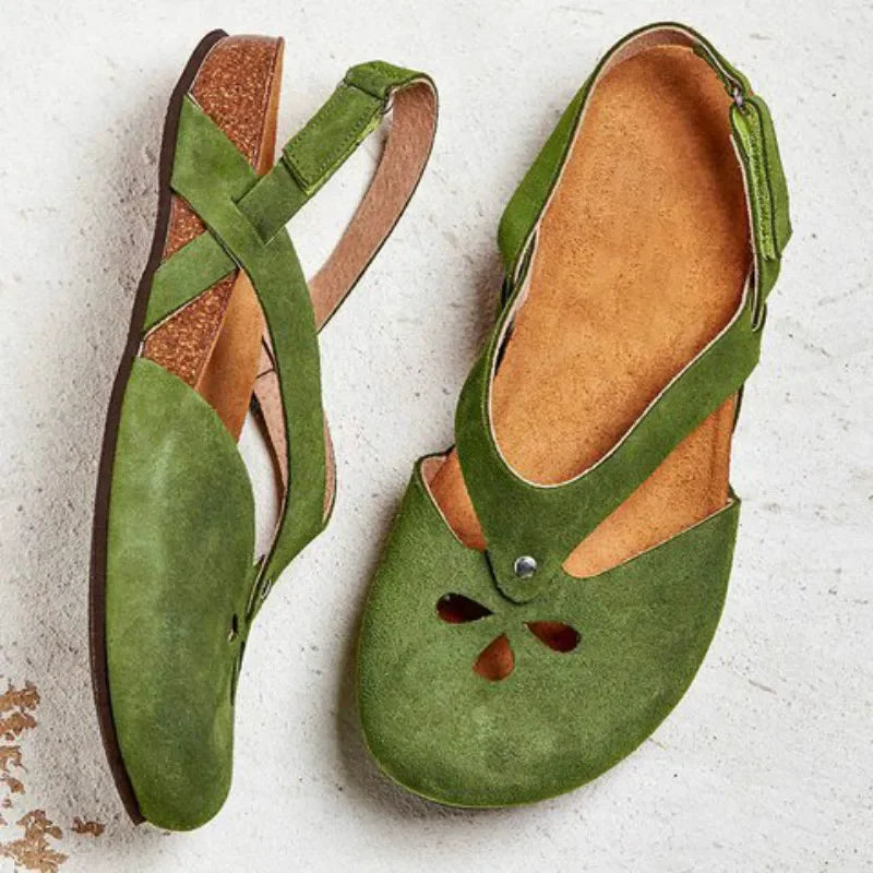 Brunhilde™ – Sandales Orthopédiques en Cuir Naturel au Style Bohème